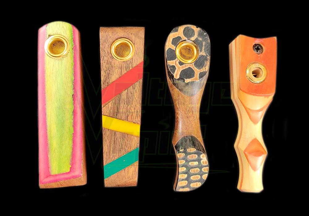 assorted wooden pipes