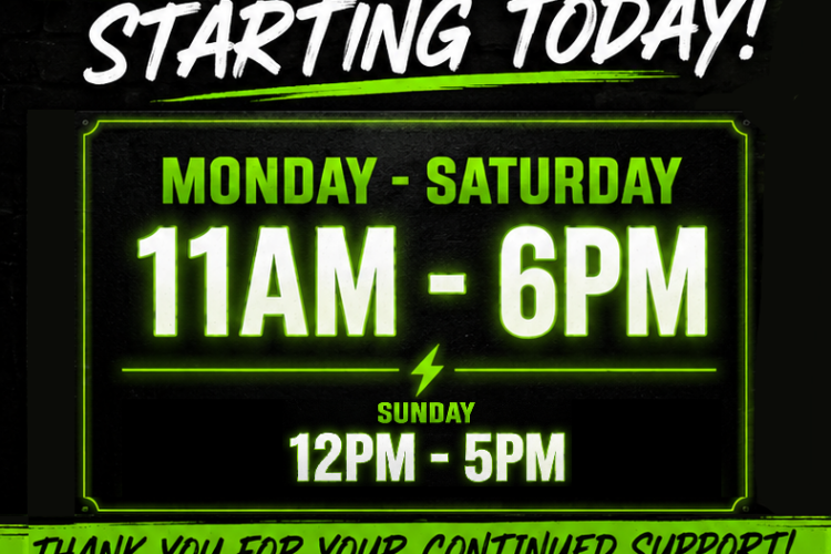 new hours start now